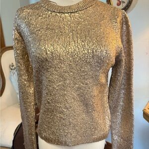 Zara Gold Crew Neck Sweater
